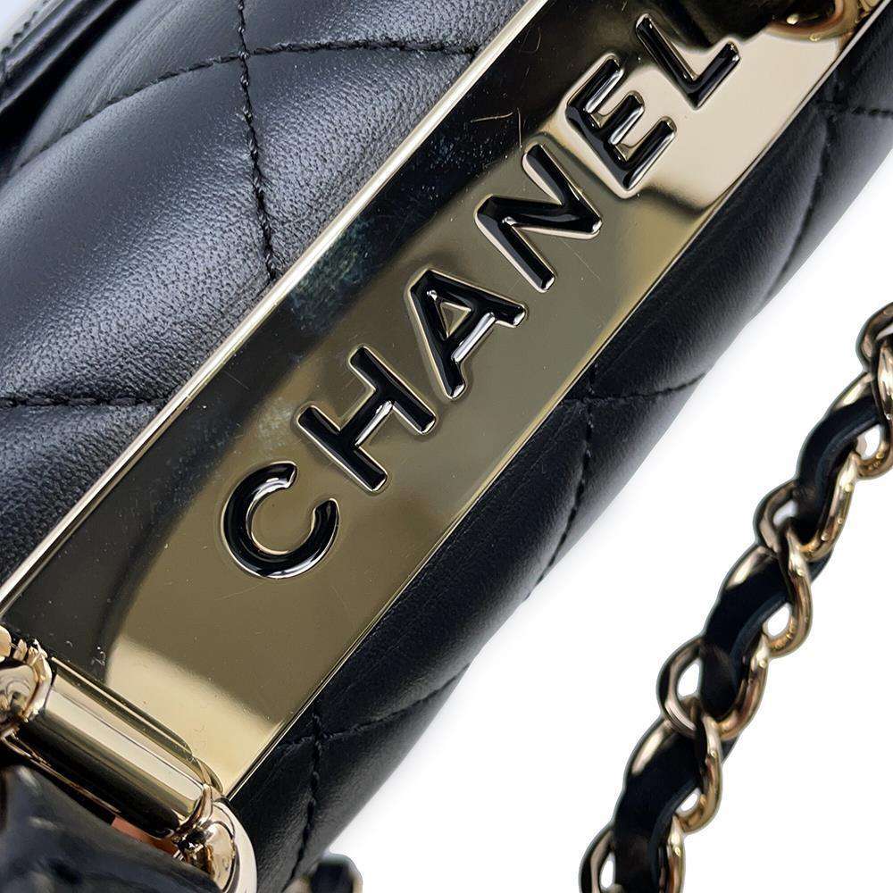 CHANEL Trendy CC Top Handle Mini Flap Bag BlackAS4654 Lambskin