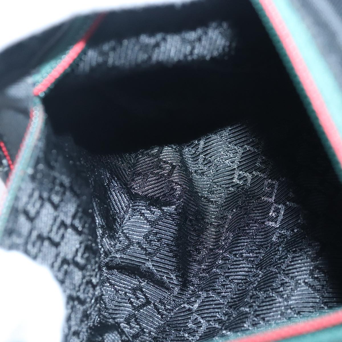GUCCI Waist bag Nylon Black Silver 122350 101237
