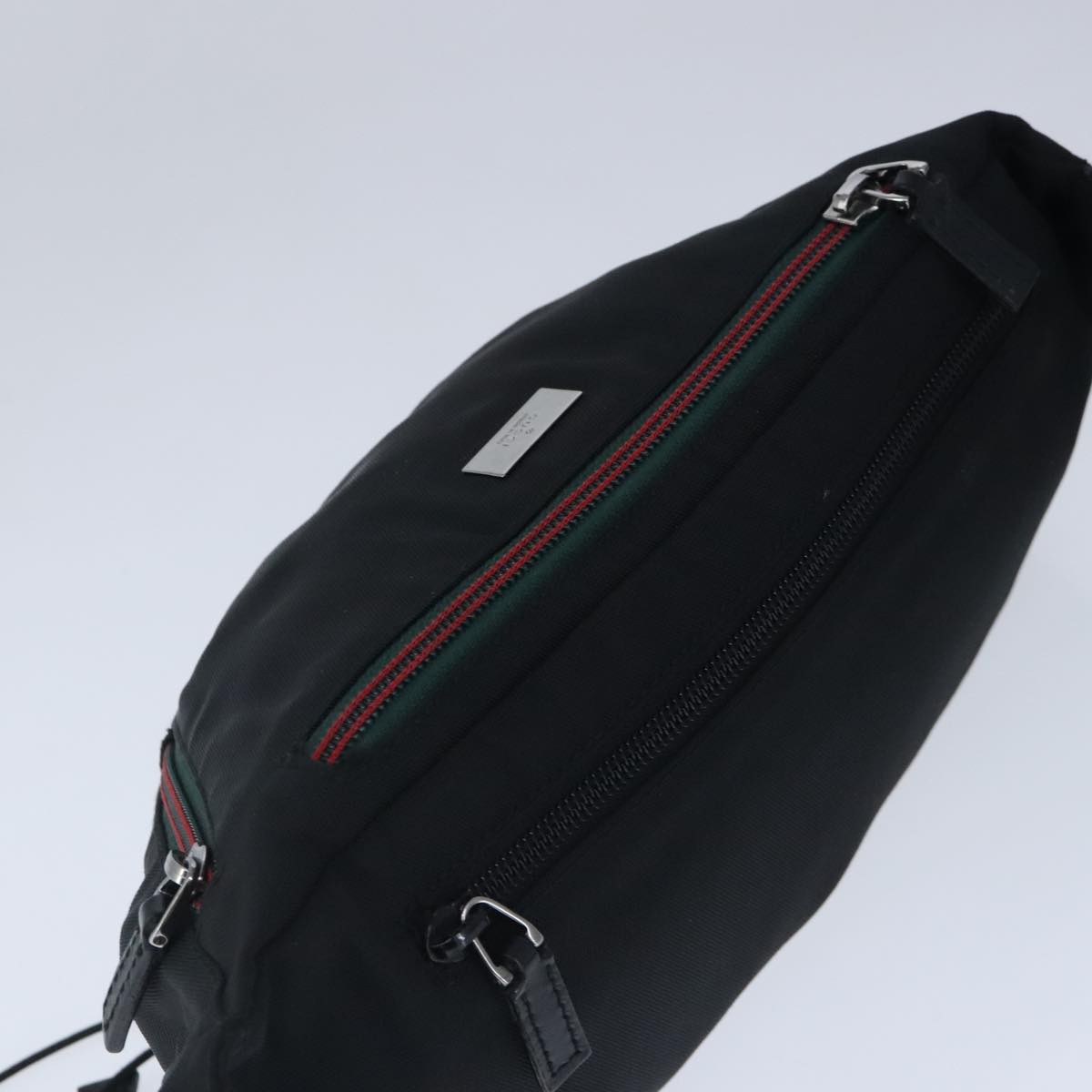 GUCCI Waist bag Nylon Black Silver 122350 101237