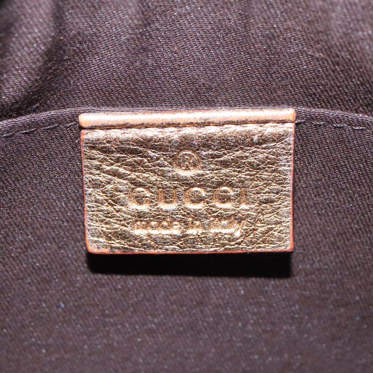 GUCCI GG Canvas Accessory Pouch Bronze Gold 153020 101273