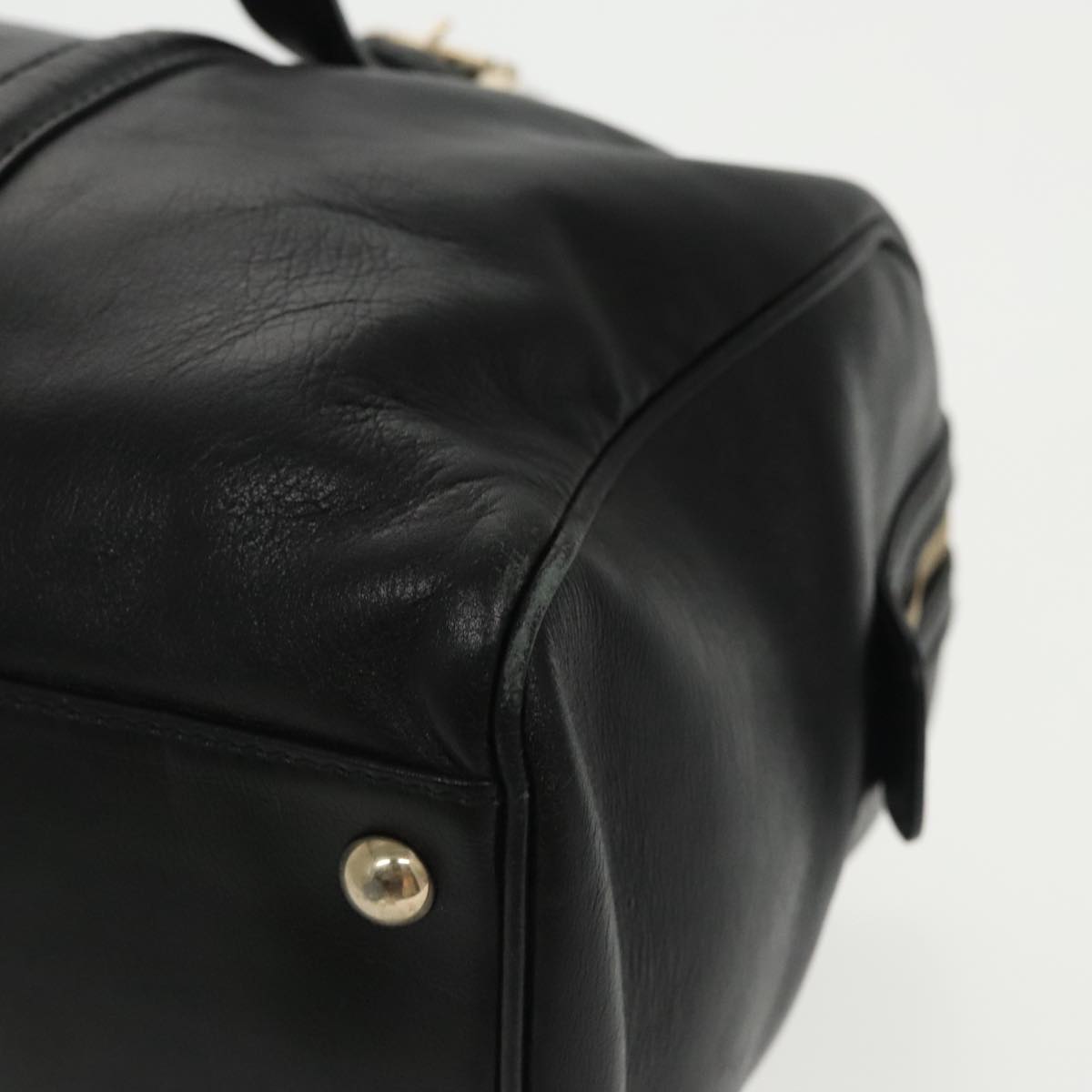 GUCCI Hand Bag Leather Gold Black 170010 101278