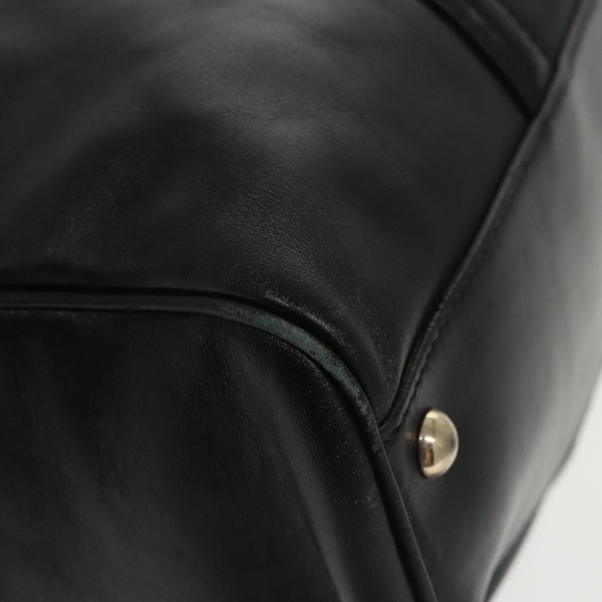 GUCCI Hand Bag Leather Gold Black 170010 101278