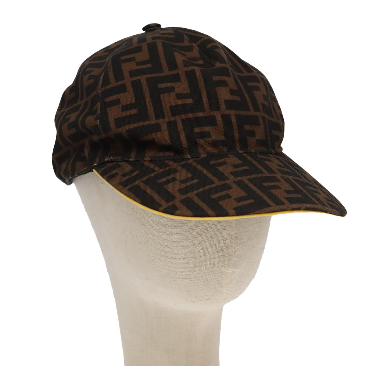 FENDI Zucca Canvas Cap Black Brown 101287