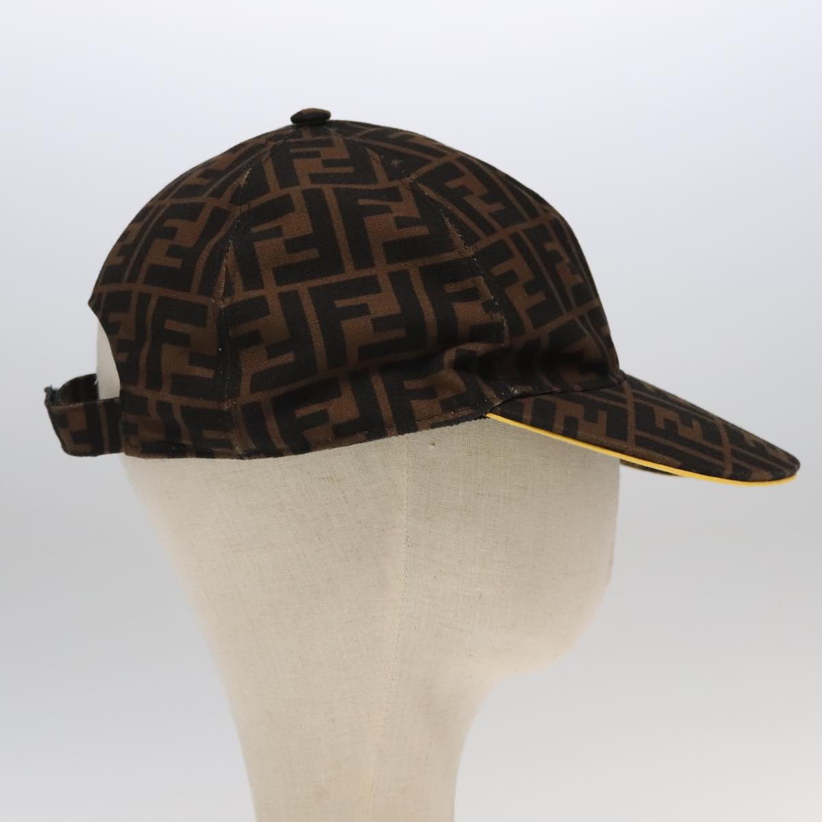 FENDI Zucca Canvas Cap Black Brown 101287