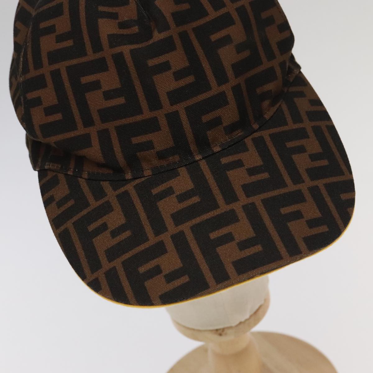 FENDI Zucca Canvas Cap Black Brown 101287