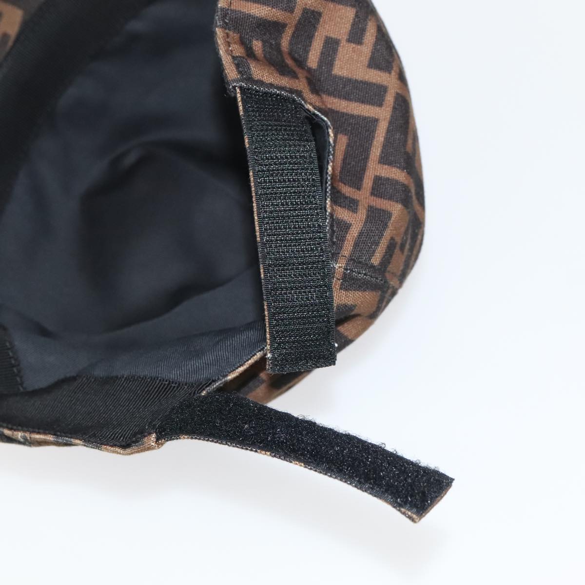 FENDI Zucca Canvas Cap Black Brown 101287
