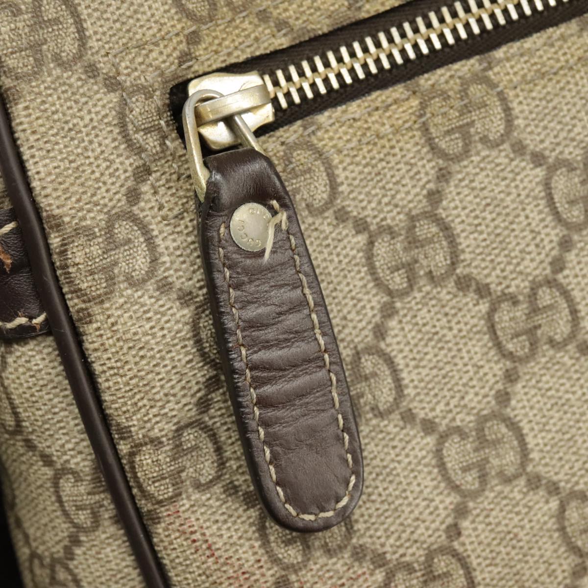 GUCCI GG Supreme Shoulder Bag PVC Beige 201448 101290