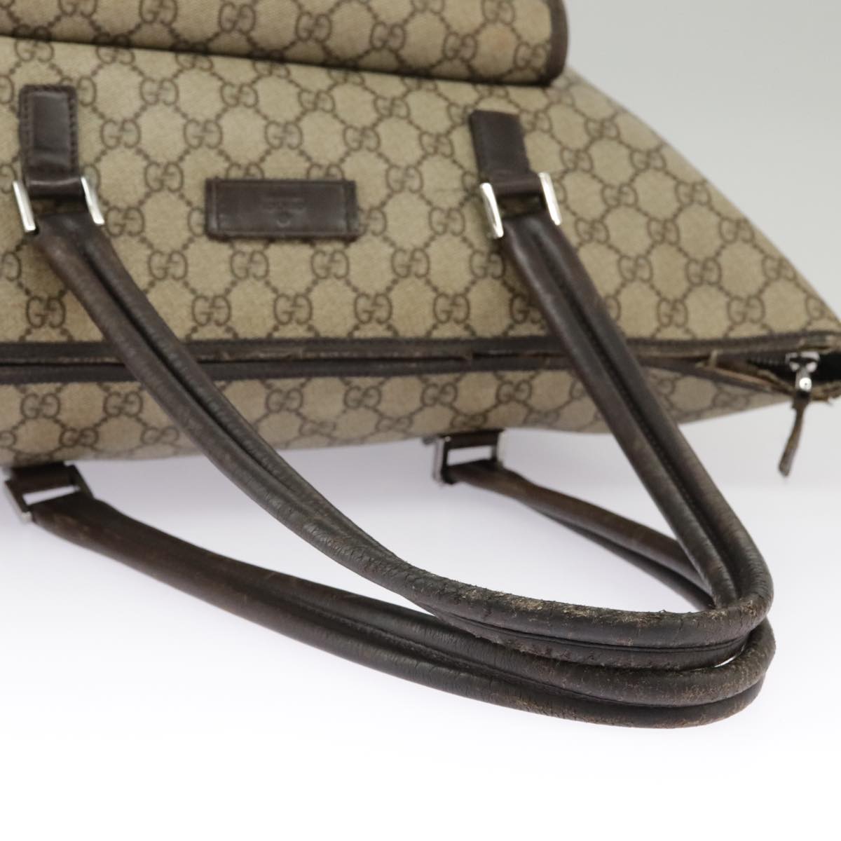 GUCCI GG Supreme Shoulder Bag PVC Beige 101291
