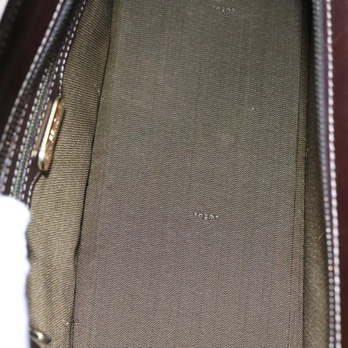FENDI Zucca Canvas Hand Bag 2way Brown Black gold 101320SA