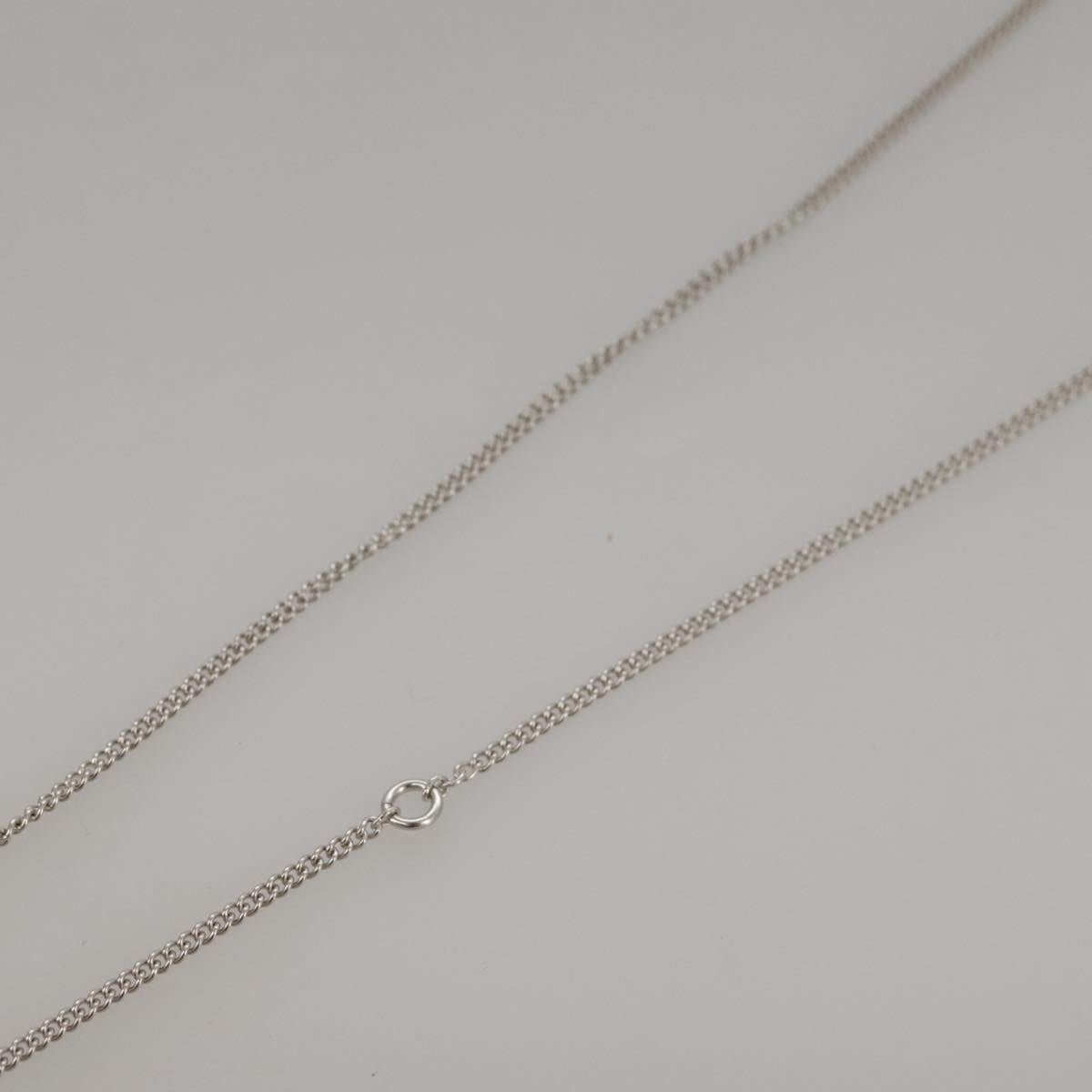 CHANEL Necklace metal Silver CC 101323A