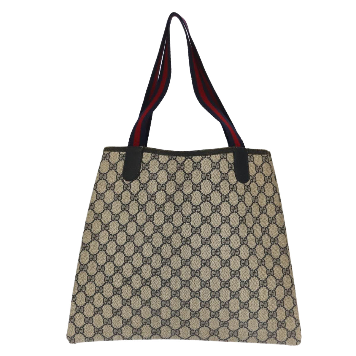 GUCCI GG Supreme Sherry Line Shoulder Bag PVC 5Set Beige Red 101558