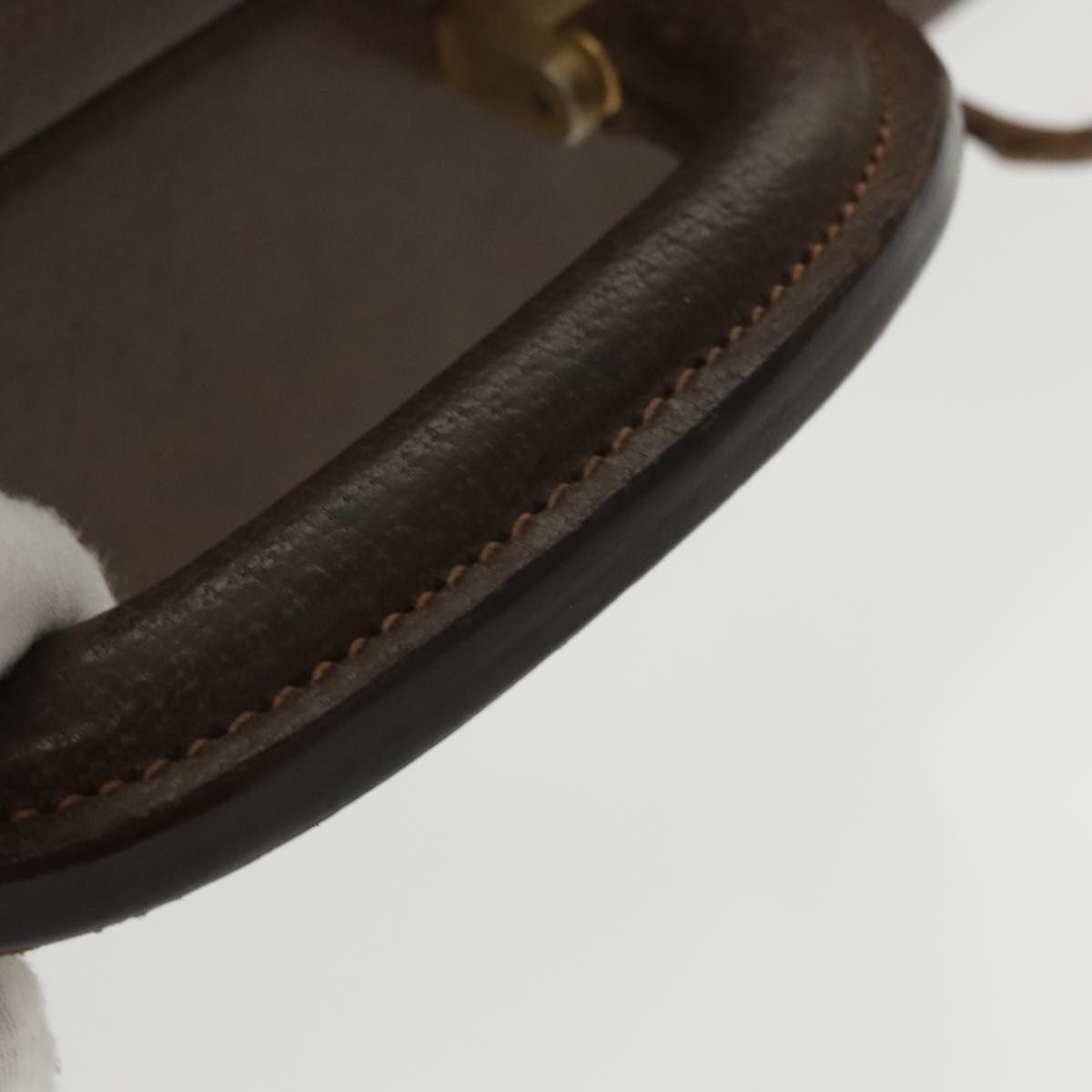 GUCCI Trunk Leather Brown Gold 101575
