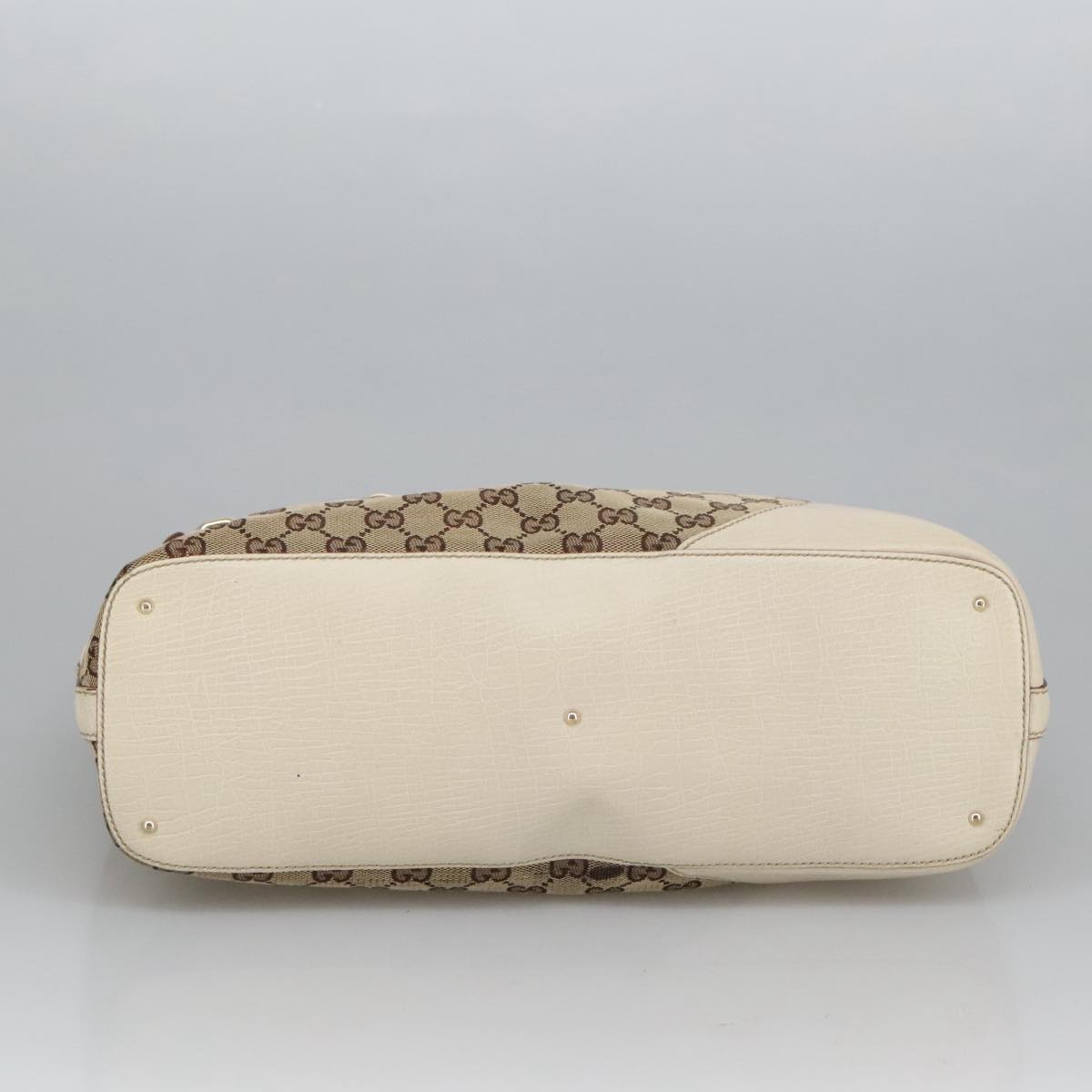 GUCCI GG Canvas Tote Bag Beige Gold 137385 102161
