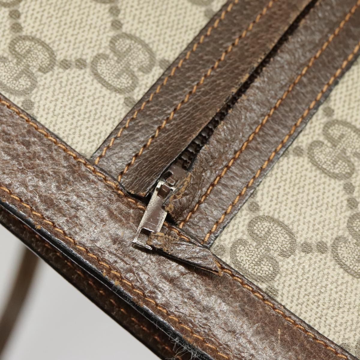 GUCCI GG Supreme Web Sherry Line Shoulder Bag PVC Beige Red Green 102274