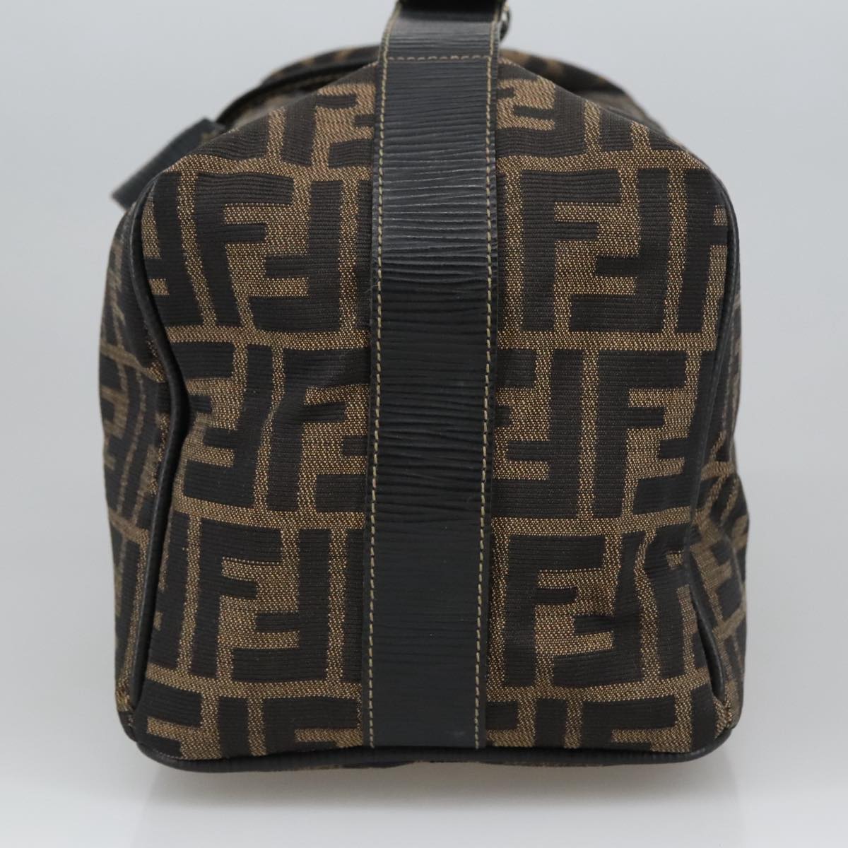 FENDI Zucca Canvas Vanity Pouch Brown Black gold 102333