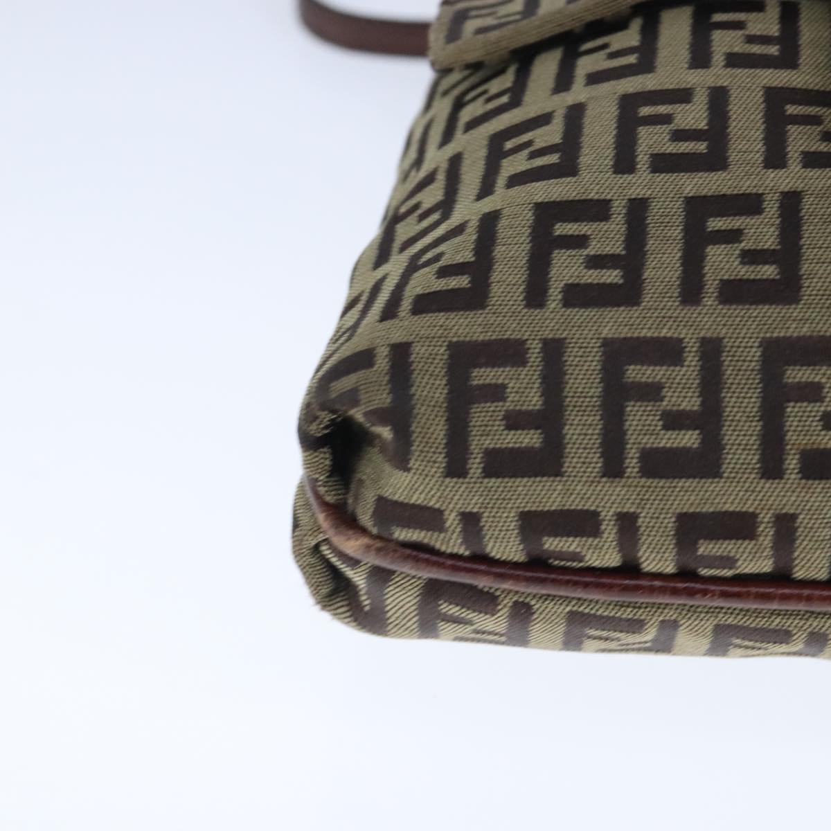 FENDI Zucchino Canvas Mamma Shoulder Bag Beige 102445