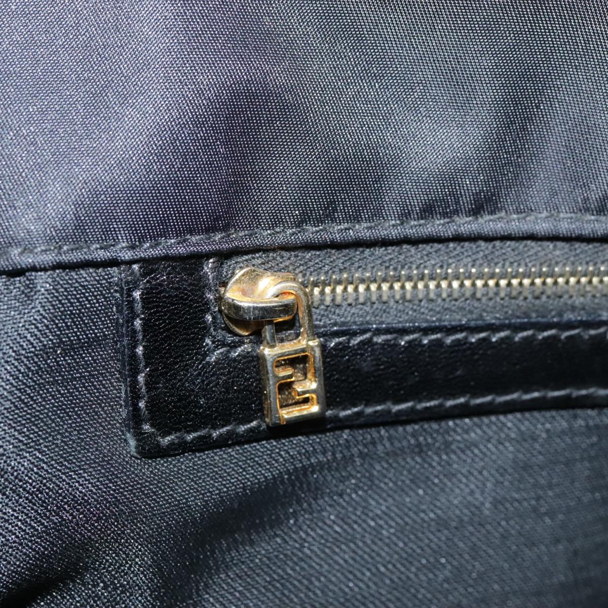 FENDI Shoulder Bag Nylon Black 103390