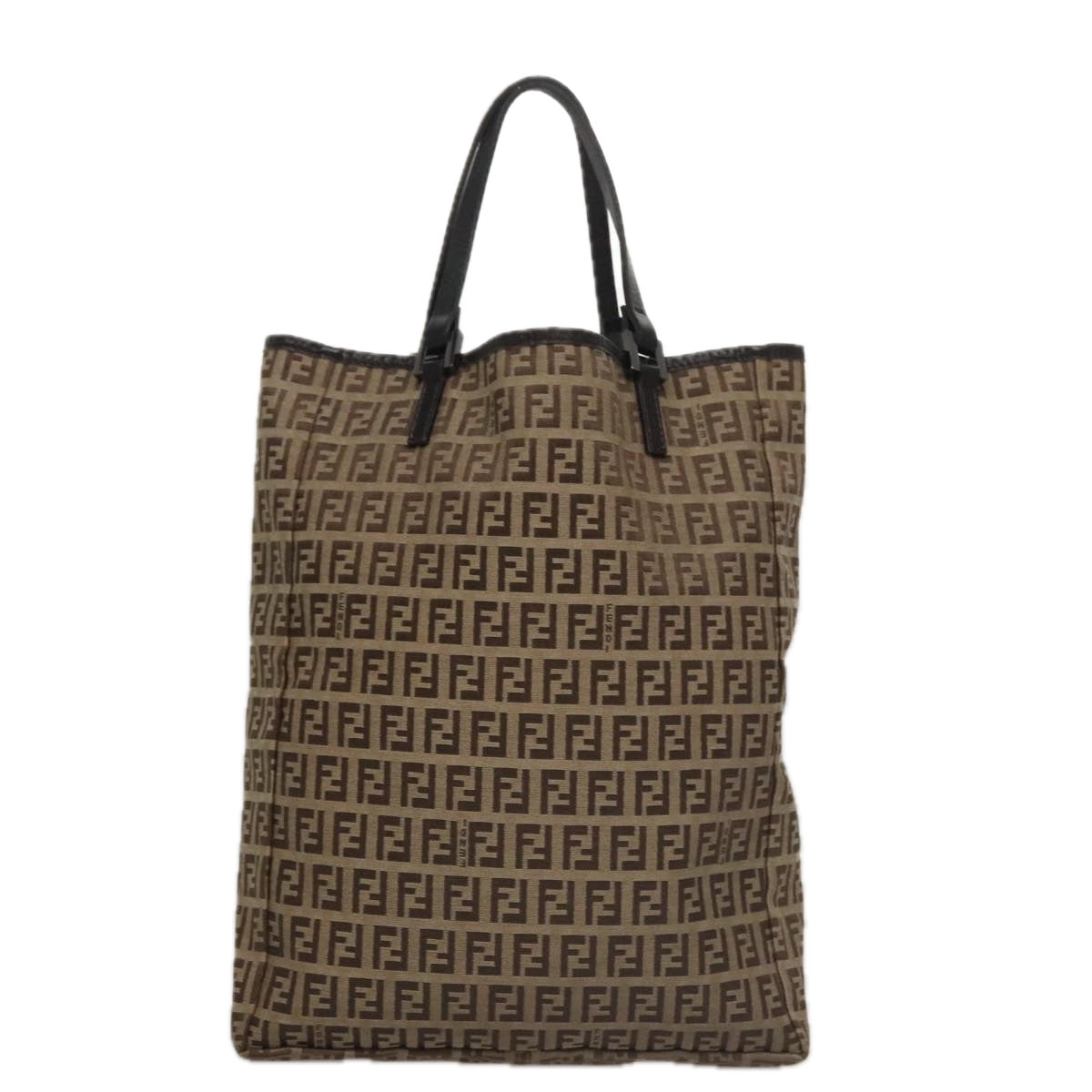 FENDI Zucchino Canvas Hand Bag Beige 103401