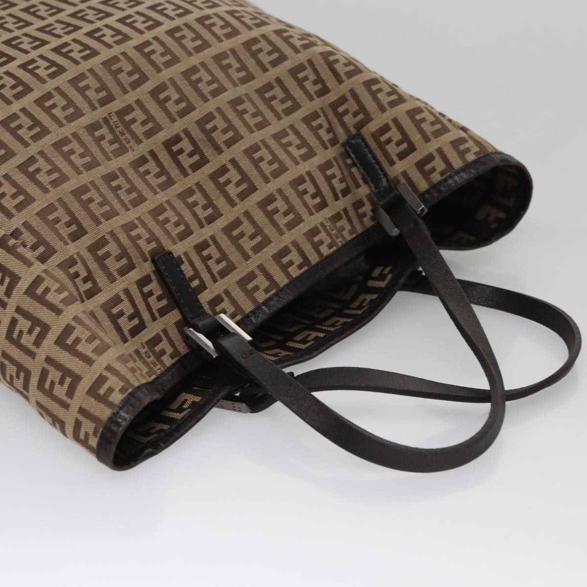 FENDI Zucchino Canvas Hand Bag Beige 103401