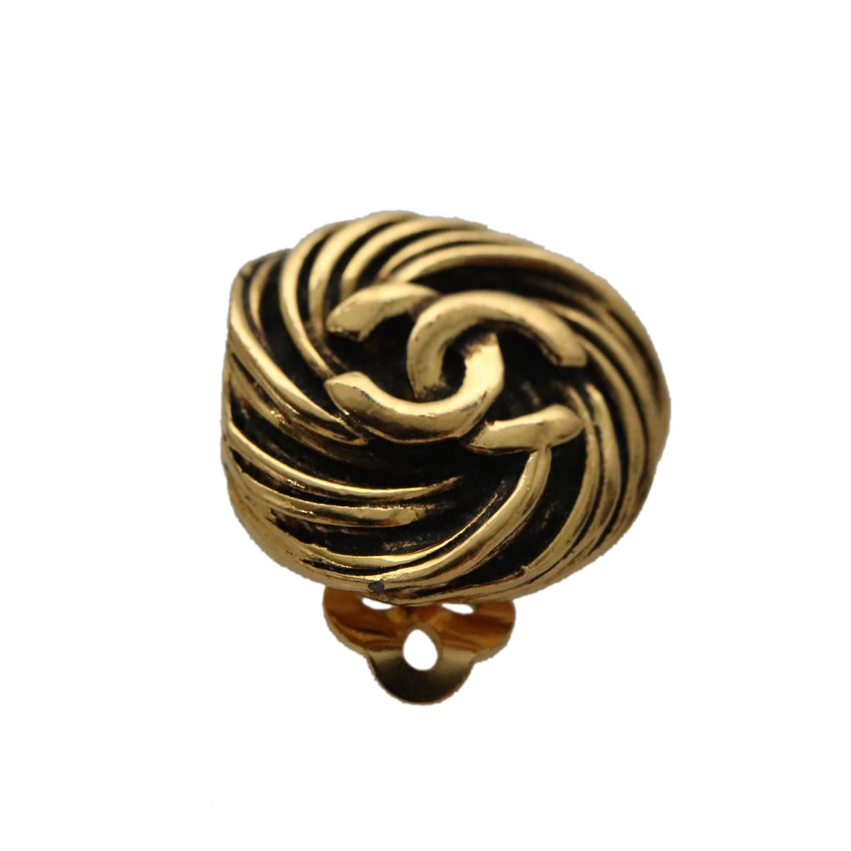 CHANEL Earring metal Gold CC 103473