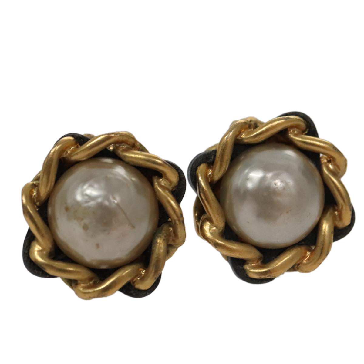 CHANEL Earring metal Gold CC 103474