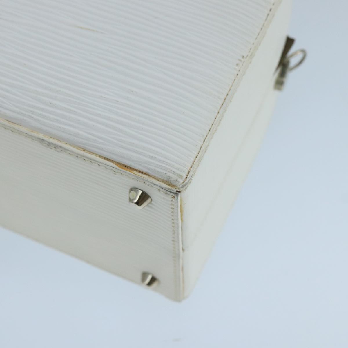 FENDI Hand Bag Leather 2way White 103997