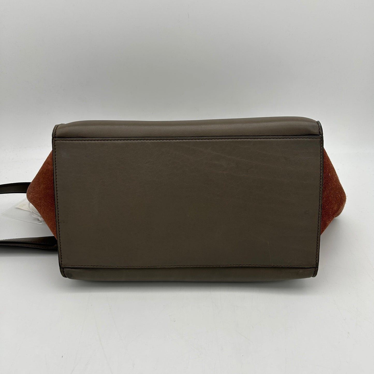 Celine Trapeze Brown Leather Handbag Medium