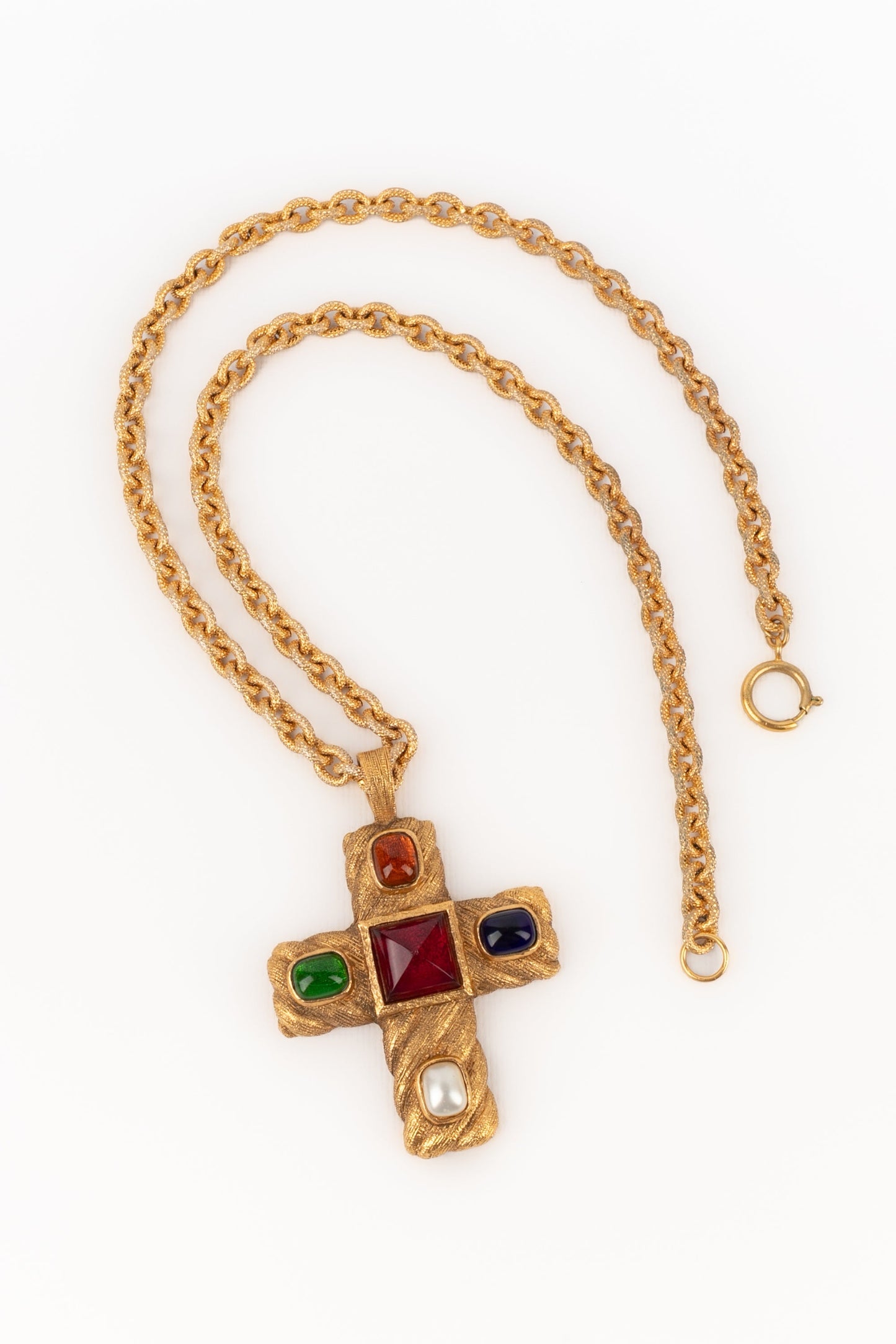 Collier croix Chanel 1990's