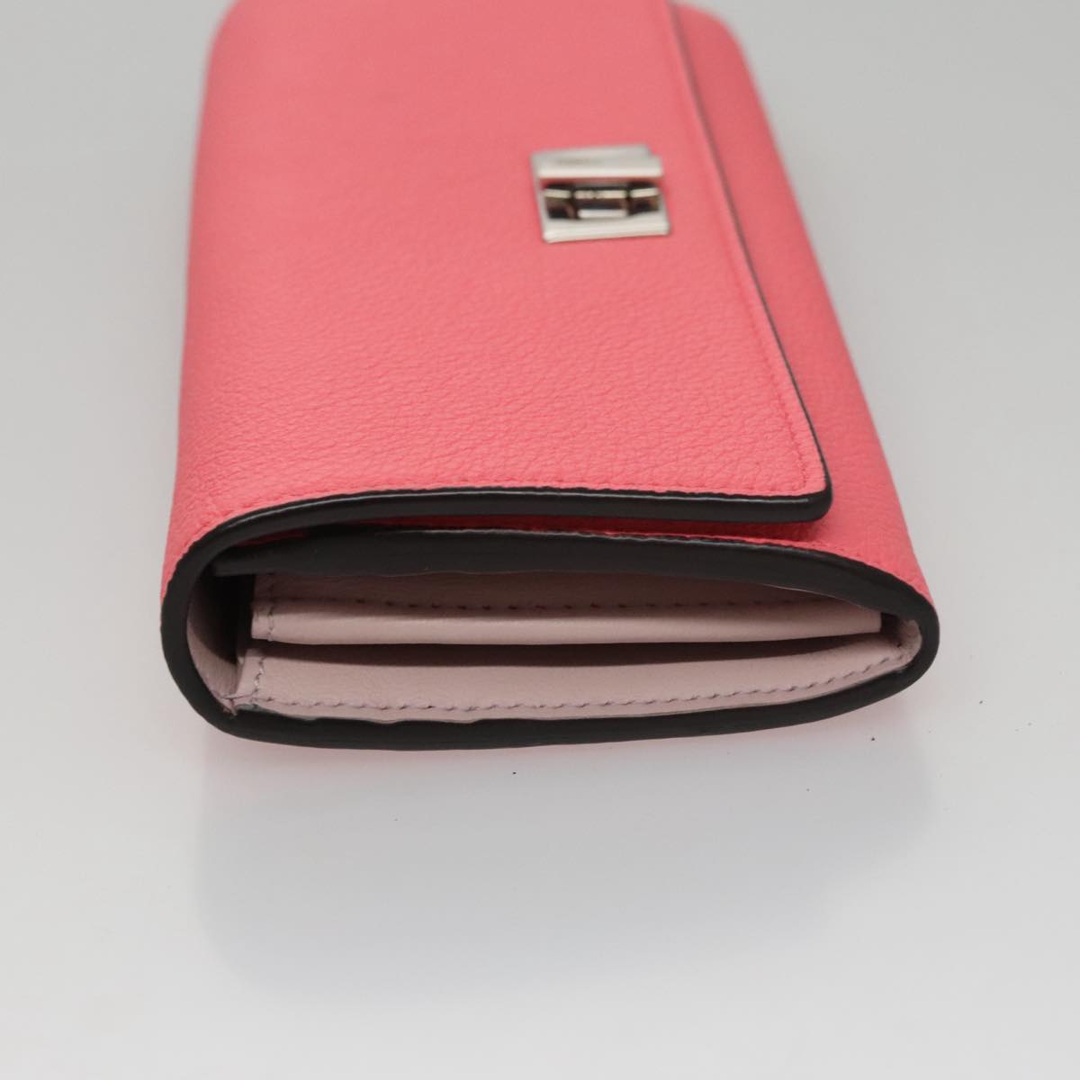 FENDI Peek A Boo Long Wallet Leather Pink 8M0427 105907