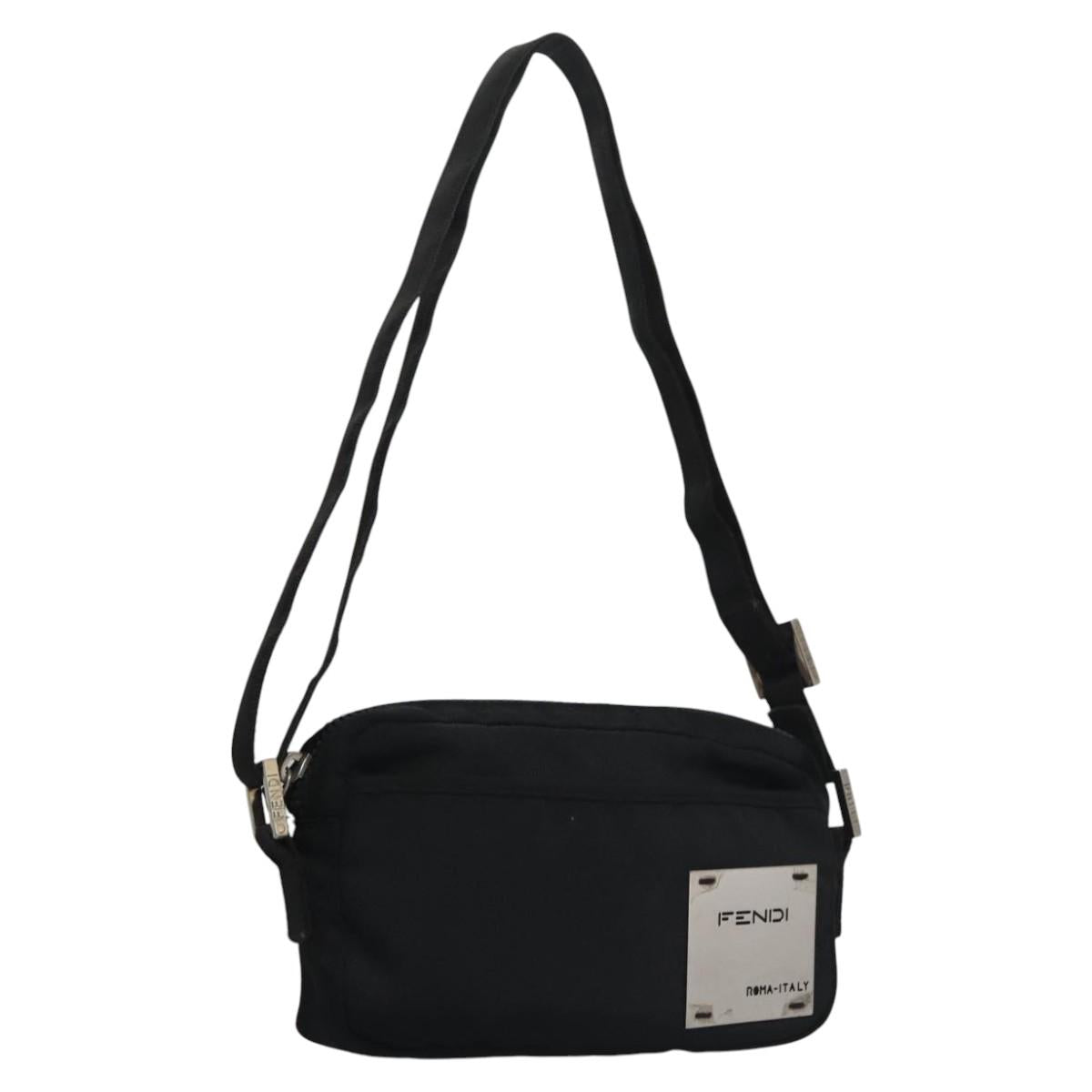 FENDI Shoulder Bag Nylon Black 105924