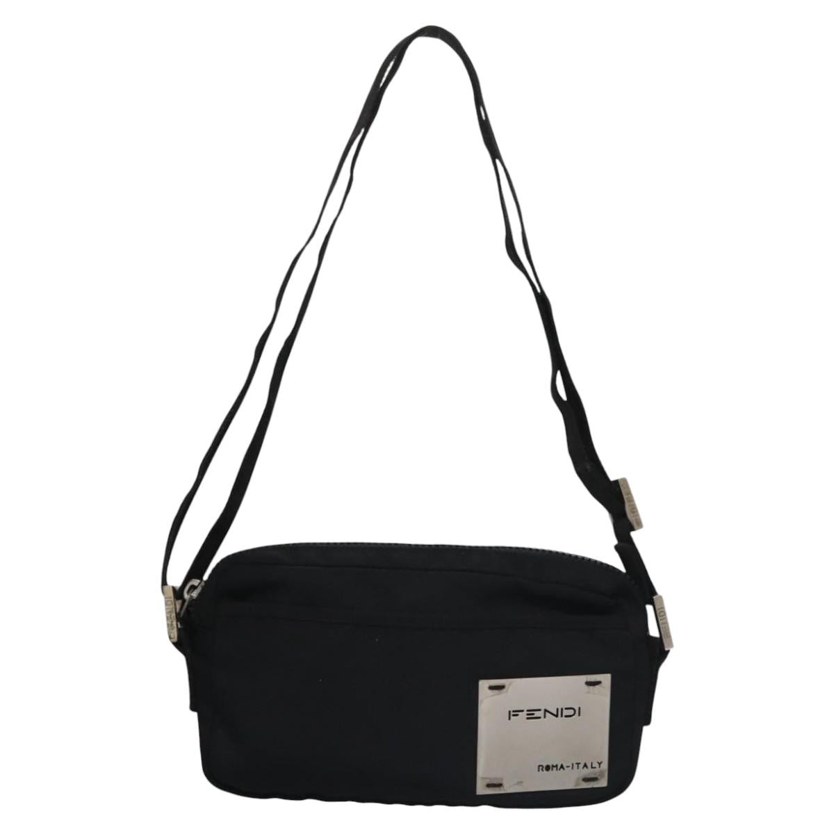 FENDI Shoulder Bag Nylon Black 105924