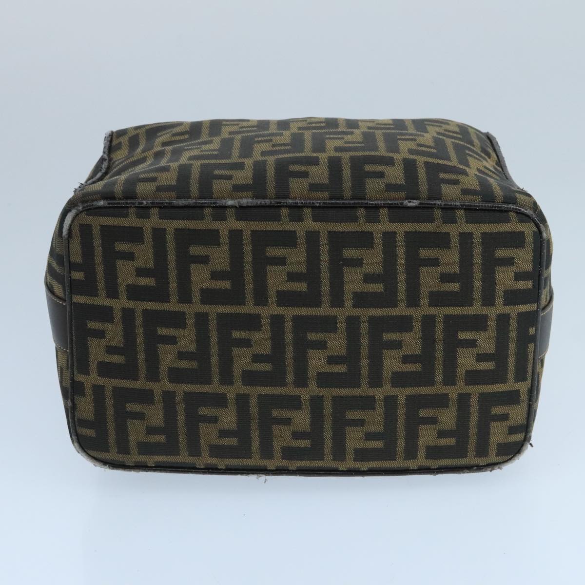 FENDI Zucca Canvas Vanity Pouch Brown Black 106349