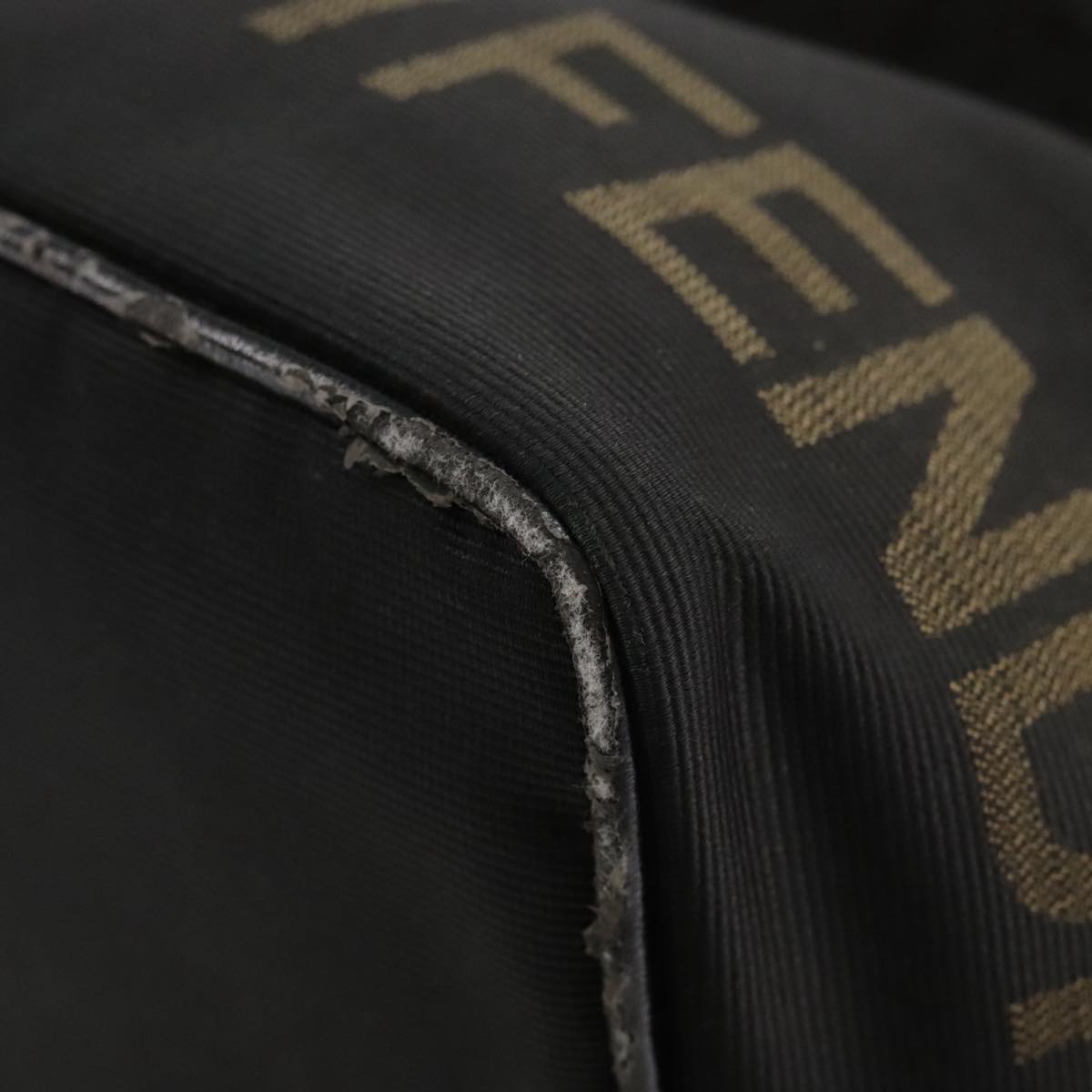FENDI Hand Bag Canvas Black 106592