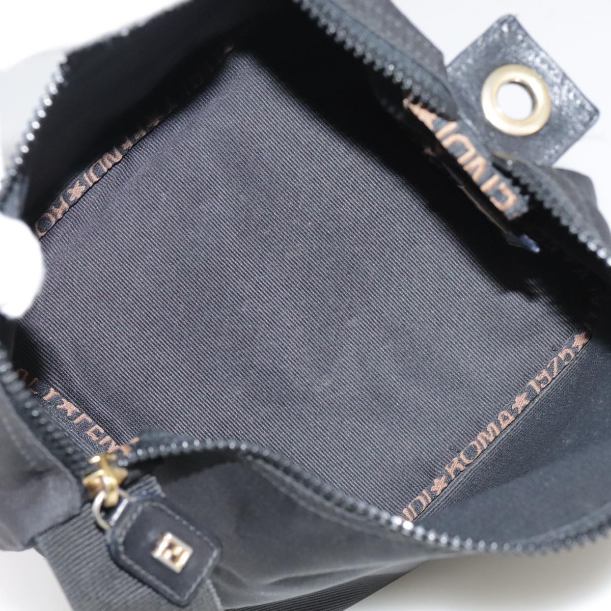 FENDI Hand Bag Canvas Black 106592