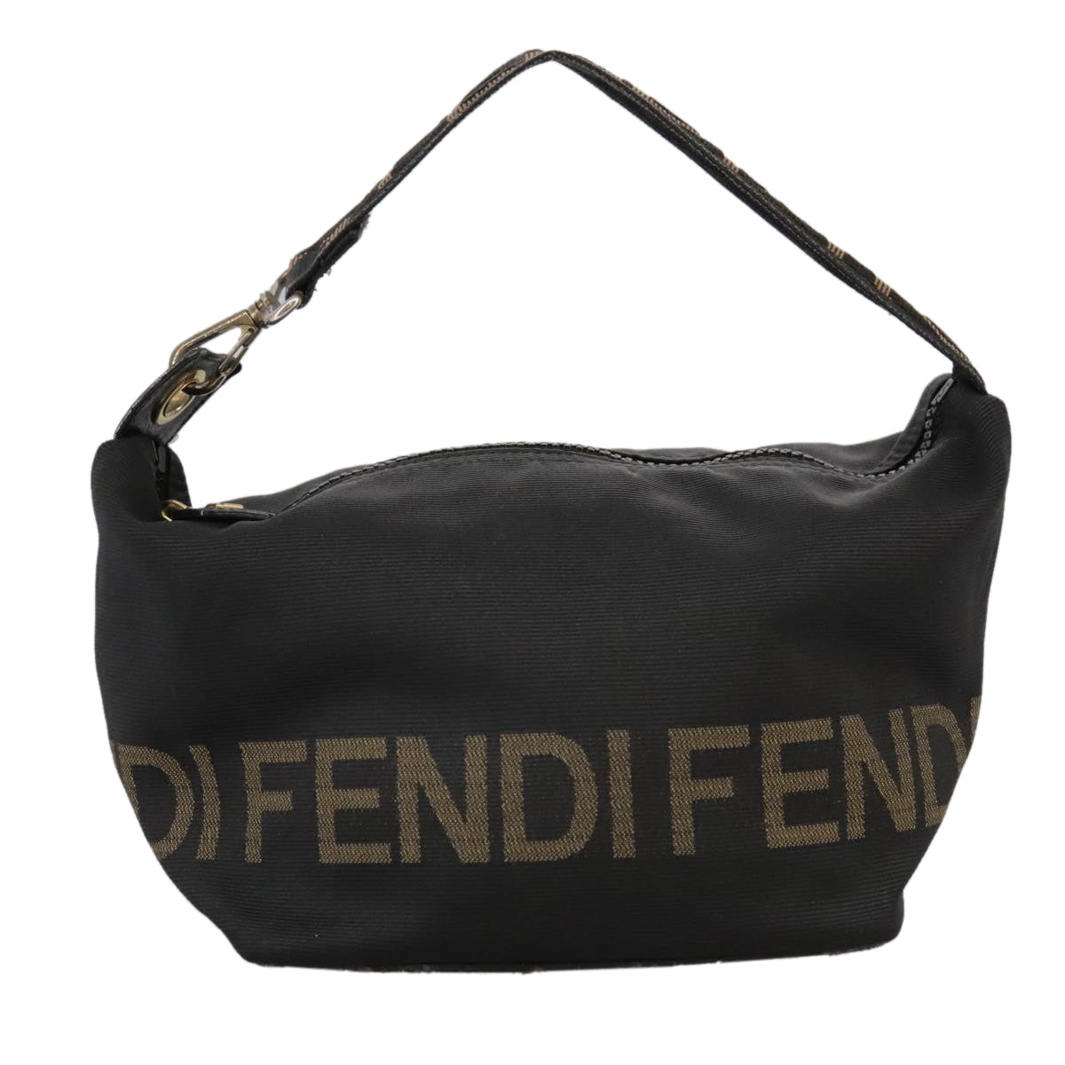 FENDI Hand Bag Canvas Black 106592