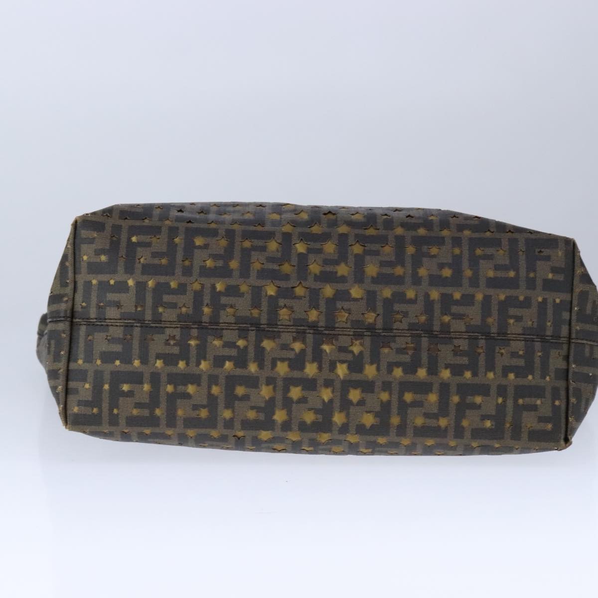 FENDI Zucca Canvas Tote Bag PVC Brown Black Gold 106827