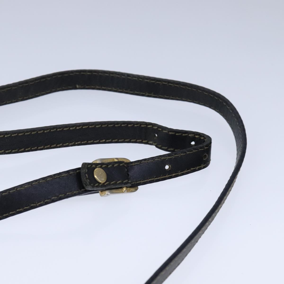 FENDI Zucca Canvas Shoulder Bag PVC Khaki Black Gold 106832
