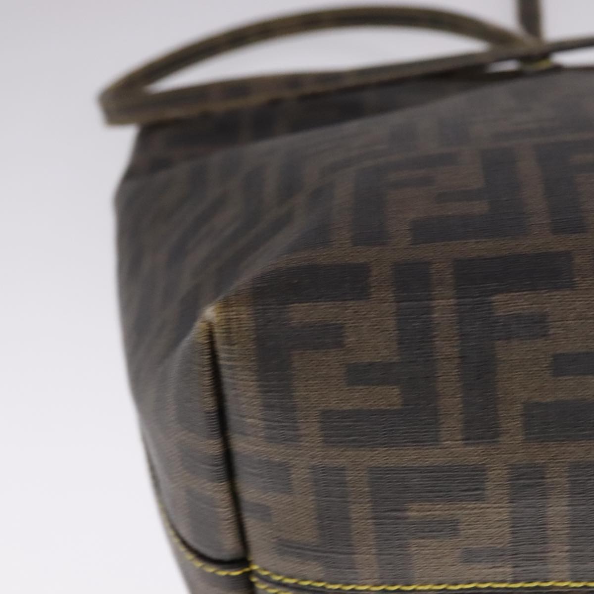 FENDI Zucca Canvas Tote Bag PVC Leather Brown 107609