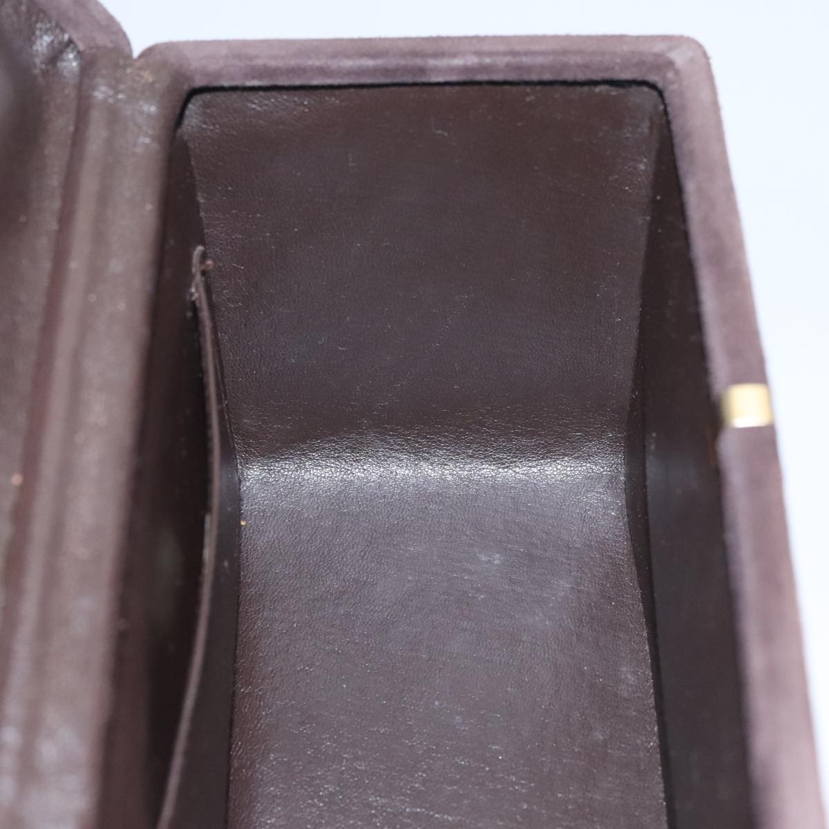 CHANEL Matelasse Hand Bag Suede Brown CC 107629