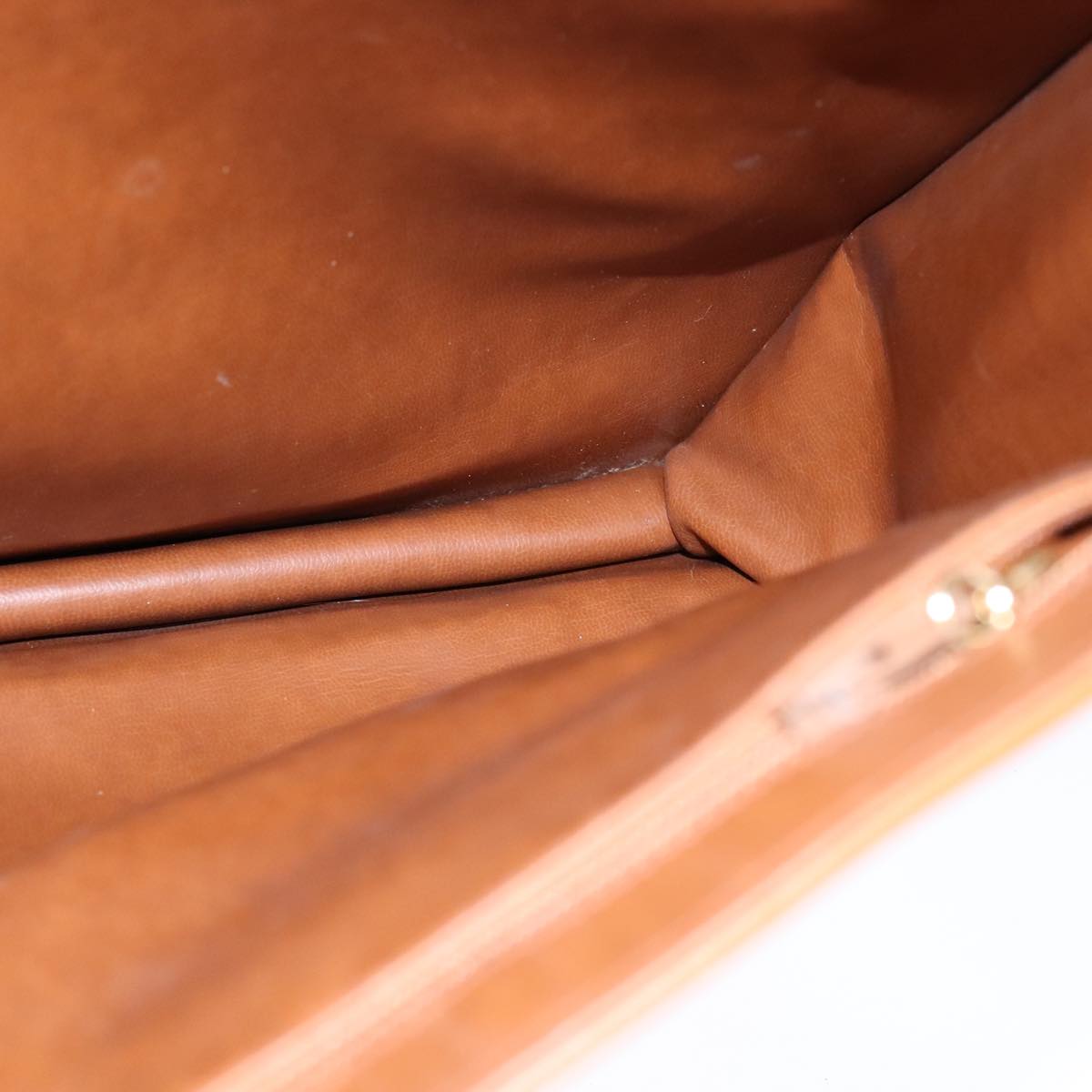 CHANEL Matelasse Deca COCO Mark Hand Bag Lamb Skin Brown CC 108740