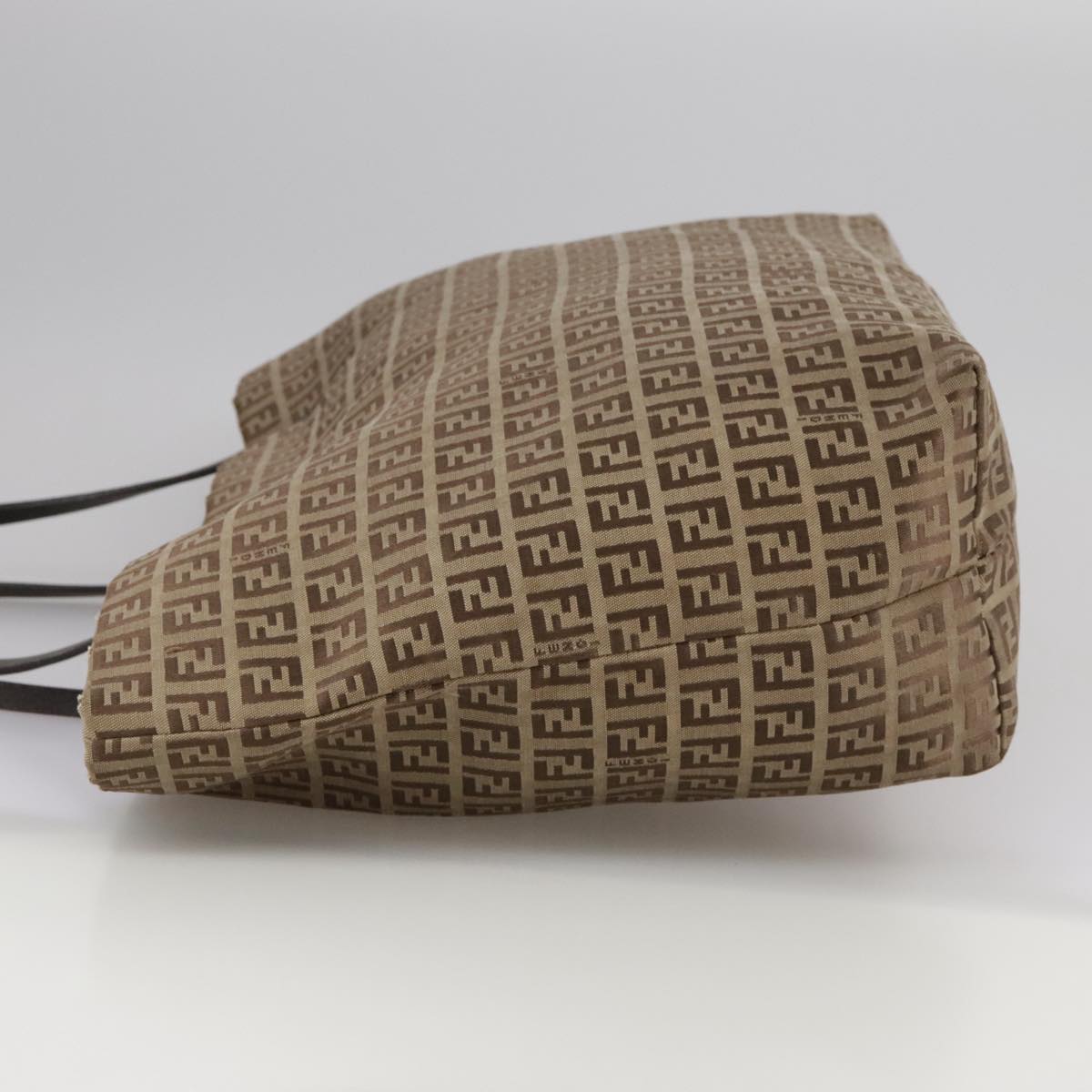 FENDI Zucchino Canvas Tote Bag Brown 108741