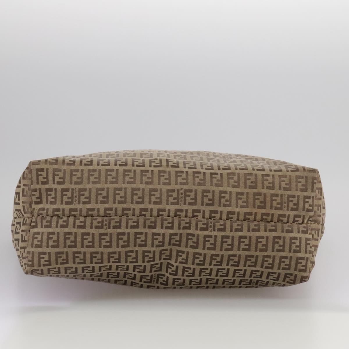 FENDI Zucchino Canvas Tote Bag Brown 108741
