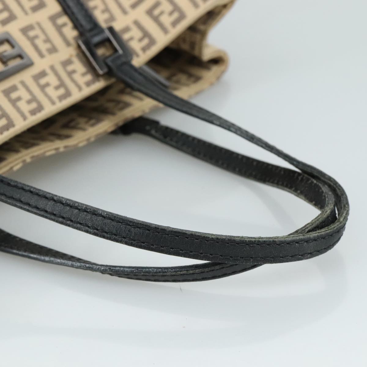 FENDI Zucchino Canvas Hand Bag Beige 109160
