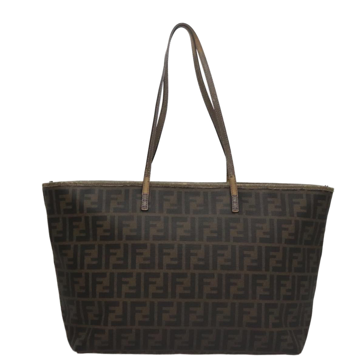 FENDI Zucca Canvas Tote Bag Brown Black 109418