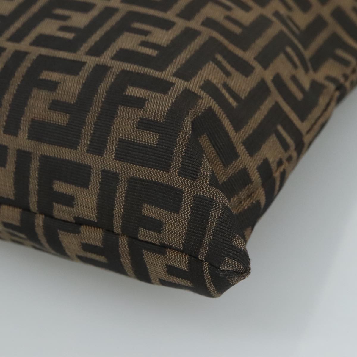 FENDI Zucca Canvas Tote Bag Brown Black 109930