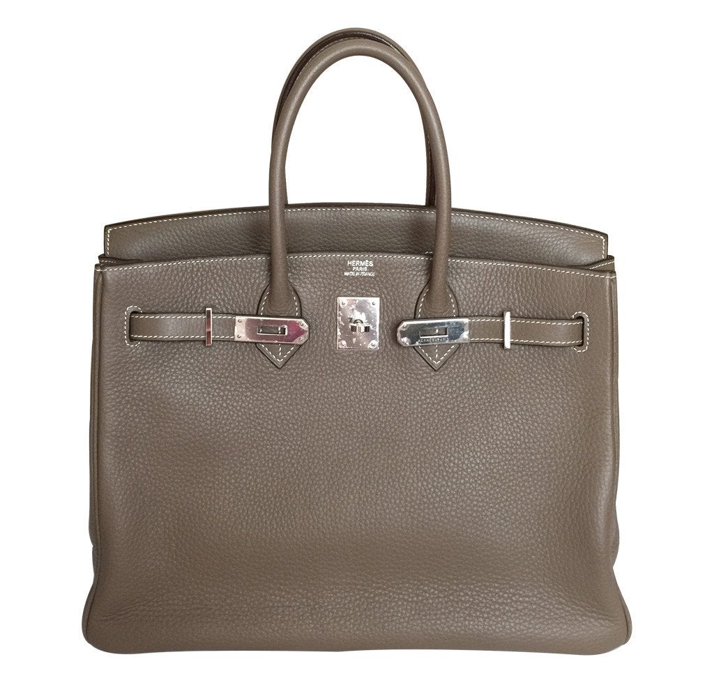 HermÃƒÆ’Ã‚Â¨s Etoupe Birkin Bag 35cm PHW