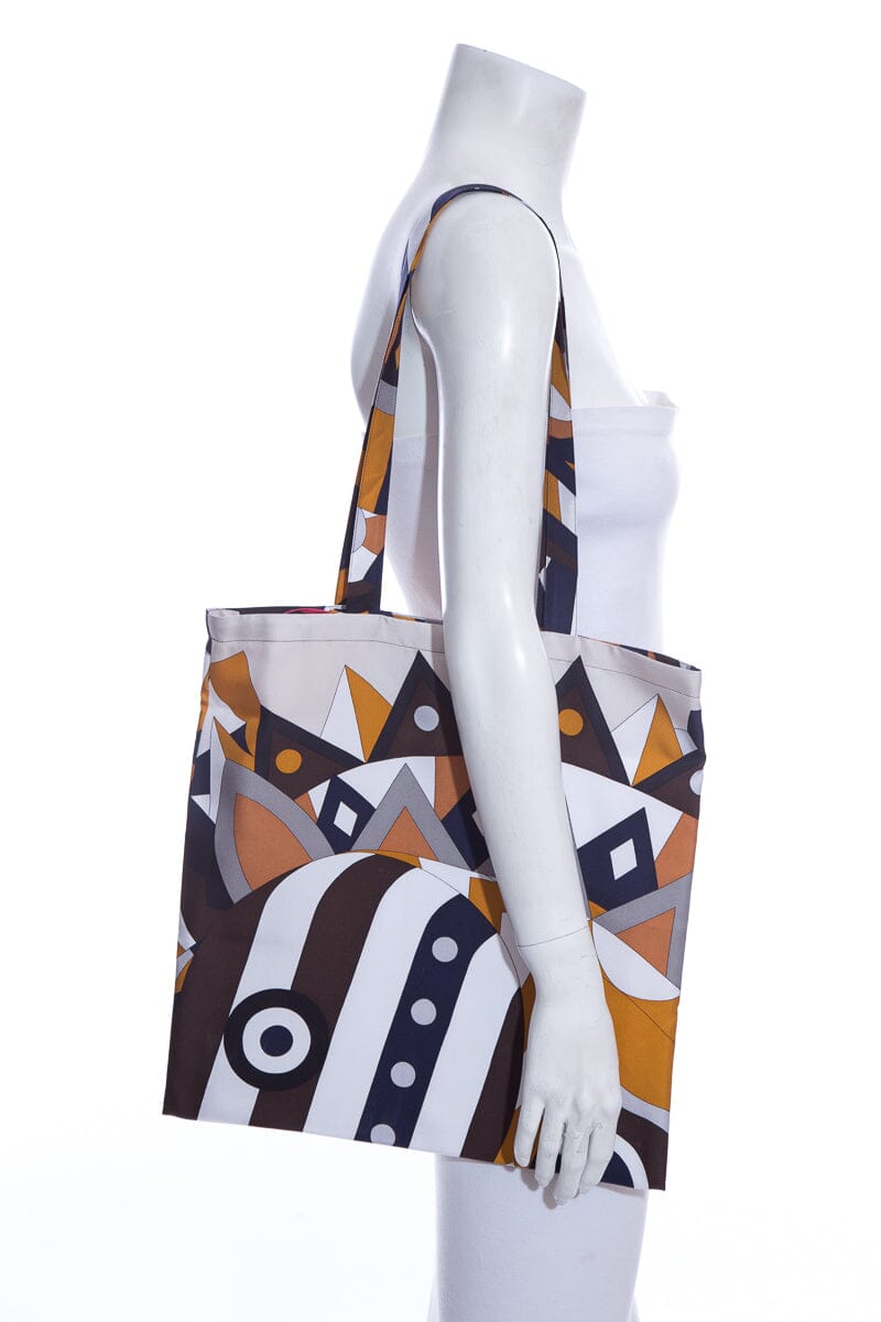 HermÃƒÆ’Ã‚Â¨s Multicolor Geometric Silk Handbag