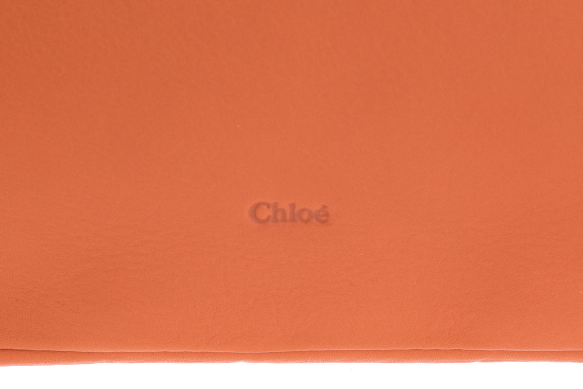 Chloe Orange Leather Pouch