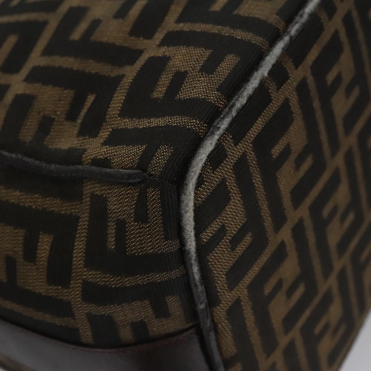 FENDI Zucca Canvas Hand Bag Brown 110512