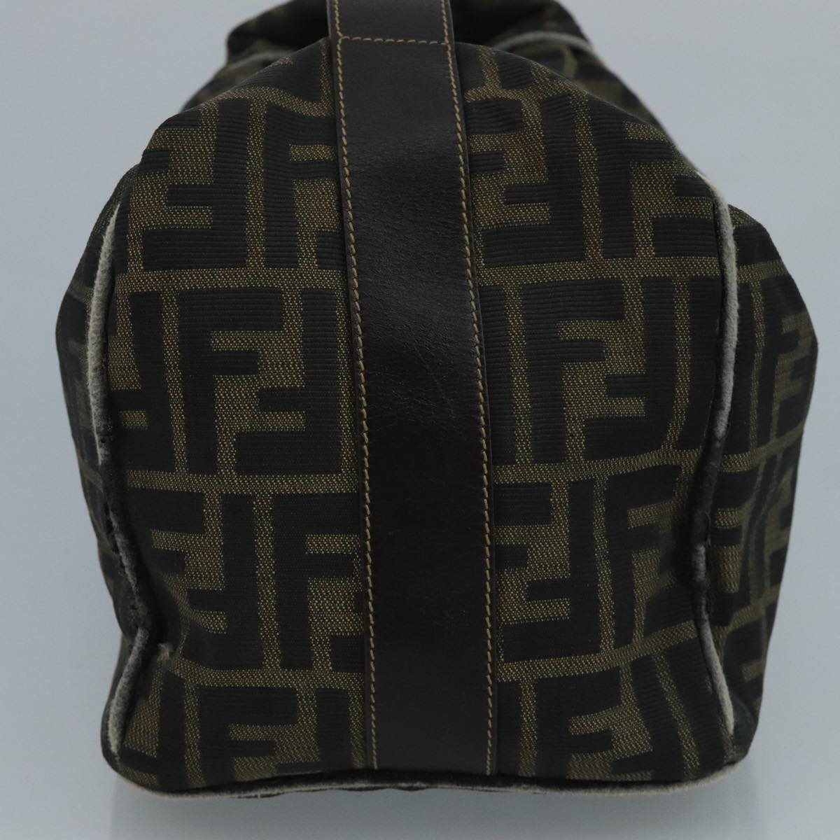 FENDI Zucca Canvas Vanity Pouch Brown Black 111352